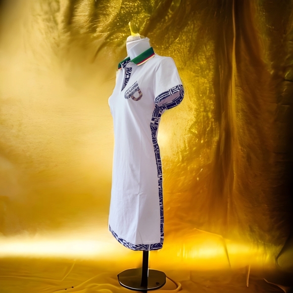 Wilney Payo Ndop pattern Stretch cotton polo dress - Picture 6 of 6